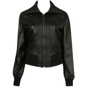 NWT LIMITED FOREVER 21 100% GENUINE LEATHER BOMBER JACKET L